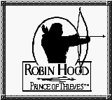 Robin Hood Prince of Thieves title screen for GameBoy